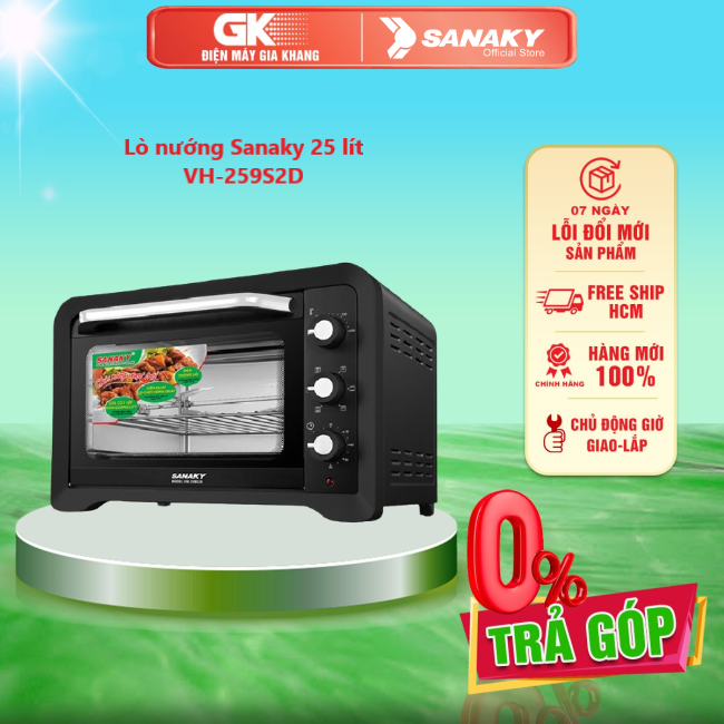 Lò nướng Sanaky VH259S2D 25 lít - GIAO TOÀN QUỐC - FREESHIP HCM