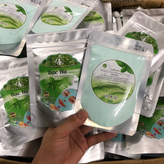 Bột đắp mặt nạ Bạc Hà gói 100gr