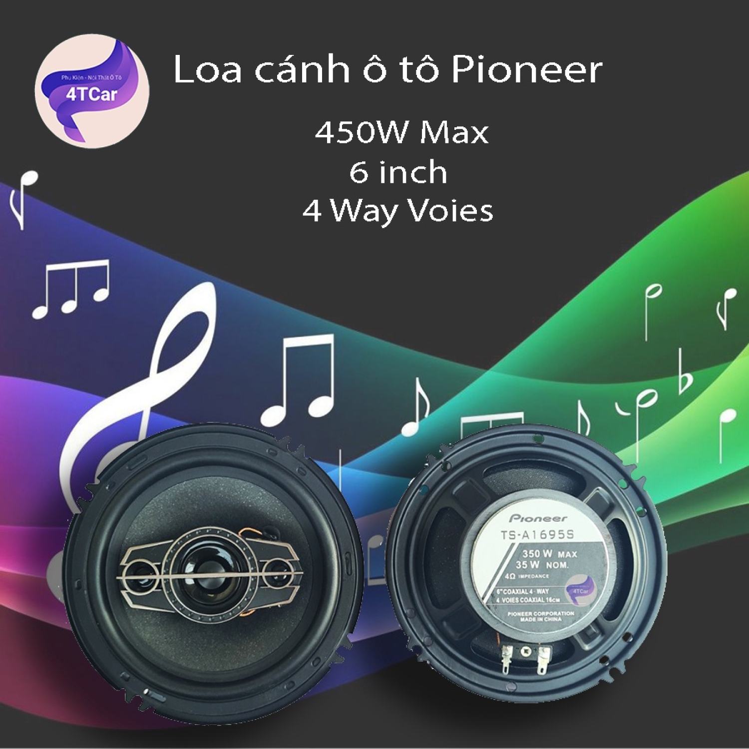 Loa cánh ô tô pioneer ts-a1695s