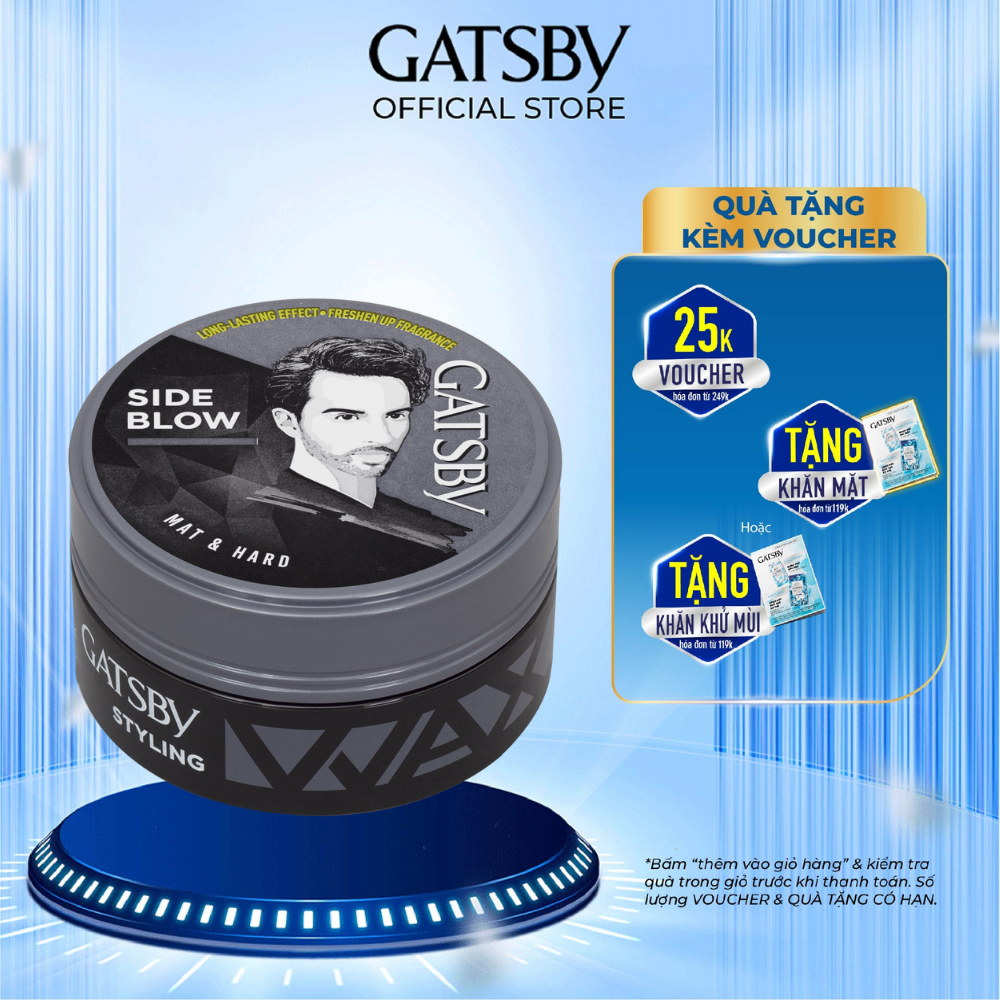 Wax Tạo Kiểu Tóc GATSBY STYLING WAX MAT & HARD 75g