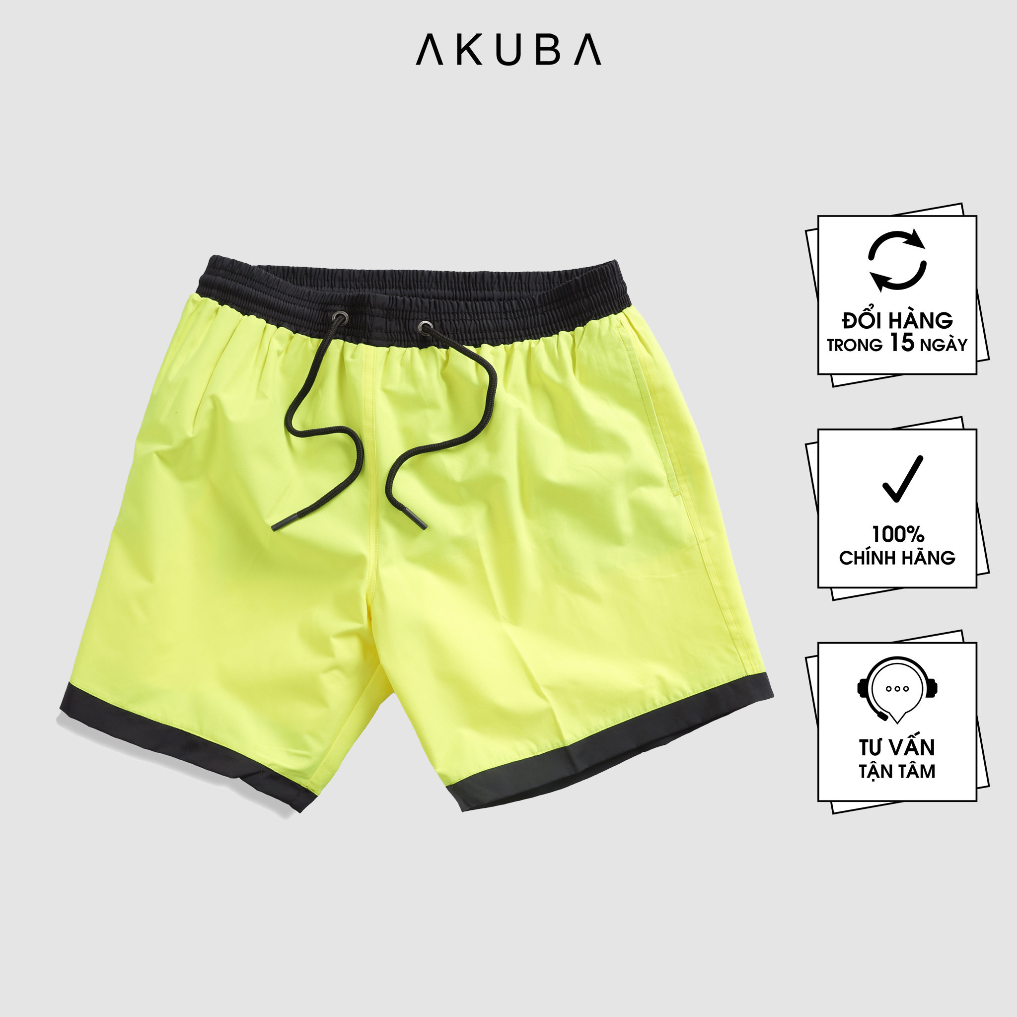 Quần short đi biển nam thoáng mát akuba | 01c508