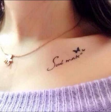 [HCM]Hình xăm dán tatoo chữ SOULMATE kích thước 6 x 10 cm