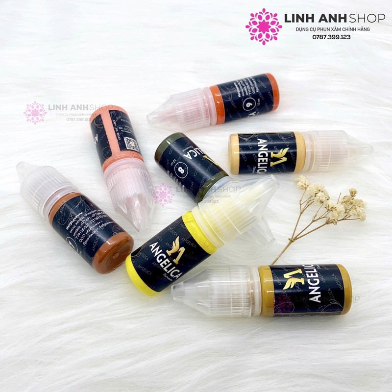 Mực xử lý angelica nga chính hãng phun xăm