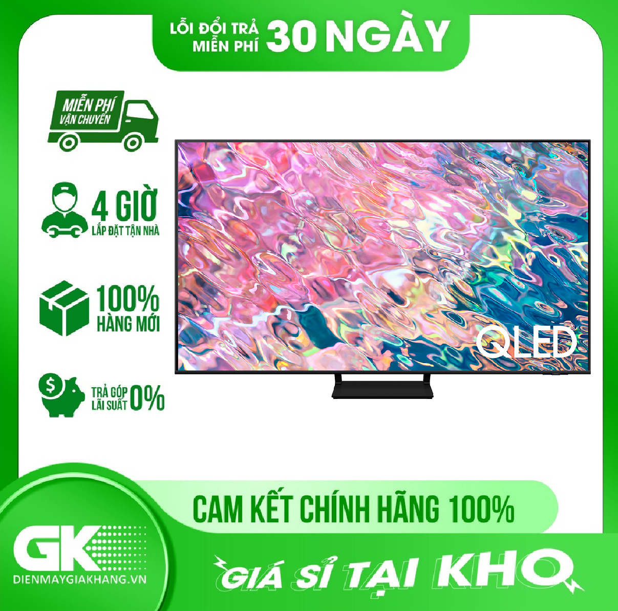 GIAO HCM Trả góp 0% - QA65Q60BA - Smart Tivi QLED 4K 65 inch Samsung