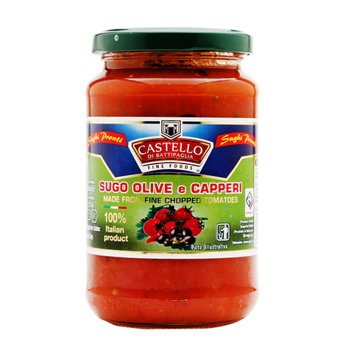 Sốt mì Spaghetti Puttanesca Castello Italia, hủ 350g