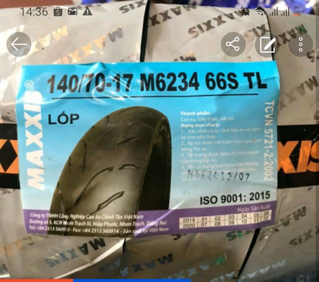vỏ 140 70-17 maxxis - lốp xe máy chính hiệu
