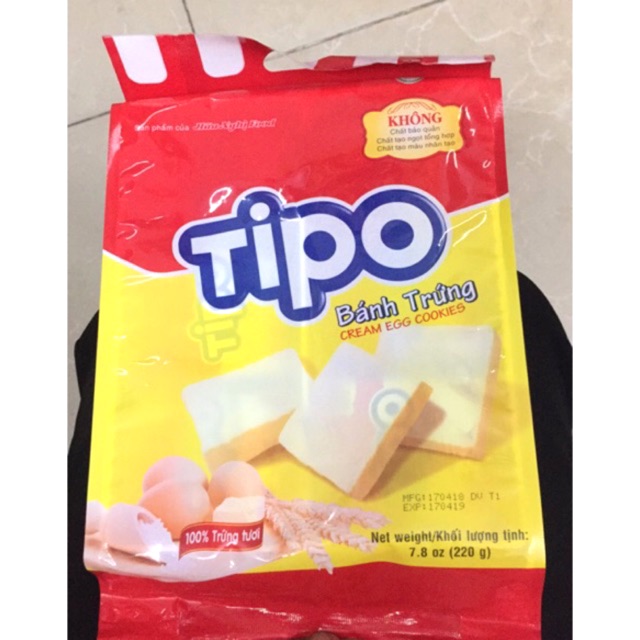 Bánh trứng tipo túi 220g hữu nghị