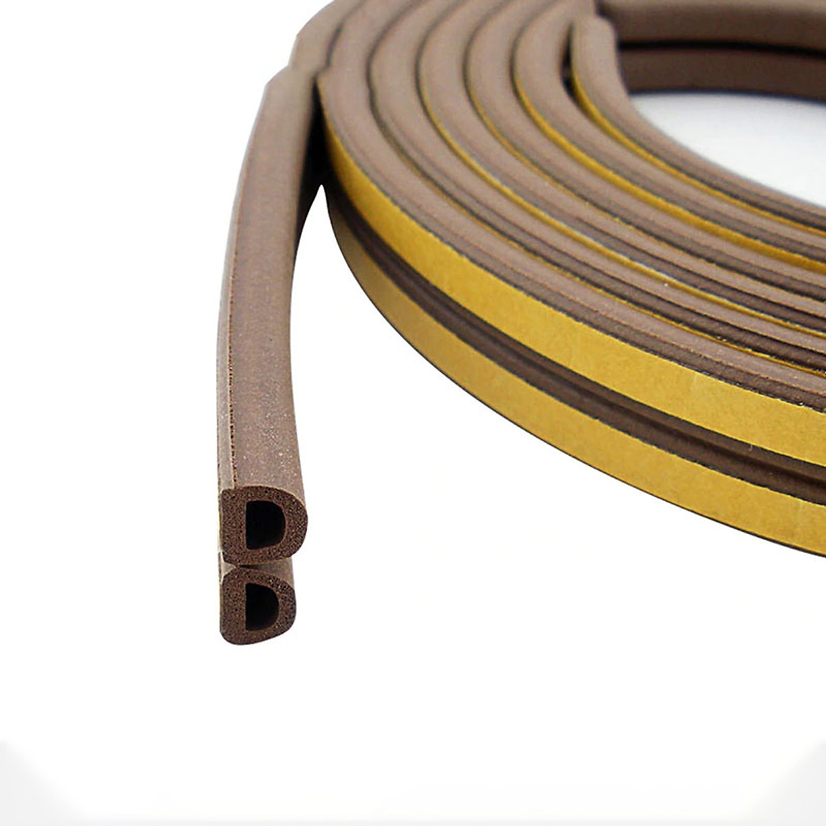 3 mét-Khe hở 6mm-Ron Cao Su Dán Khe Hở Cửa ngăn Bụi, Muỗi Giảm Âm-NÂU- Gioăng dán cửa cao su OLIA