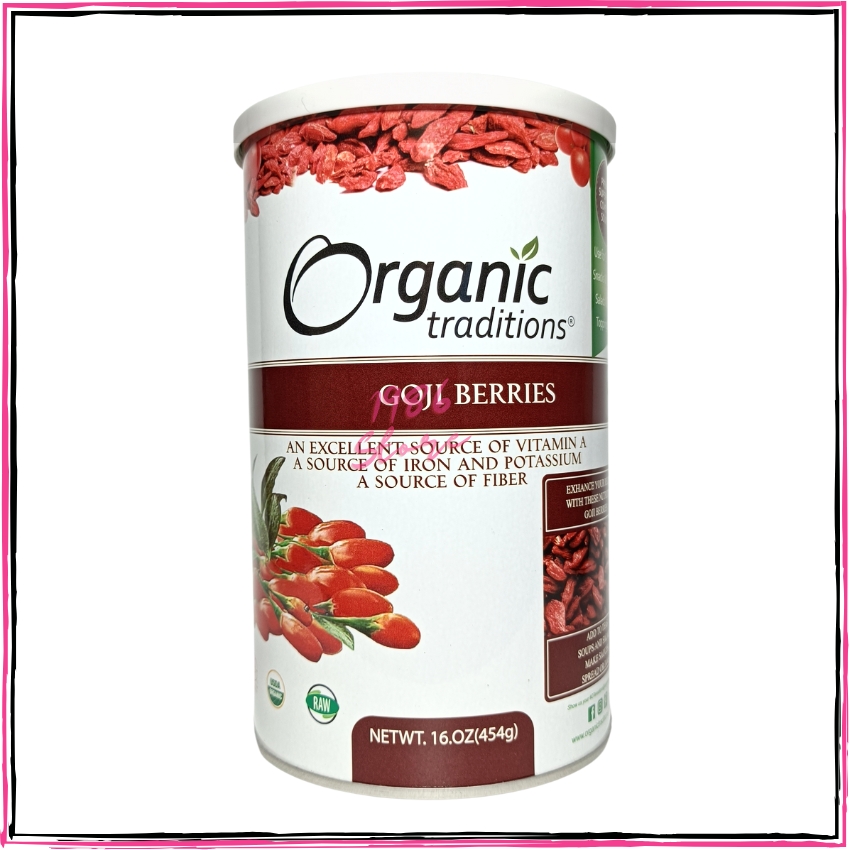 [Chính hãng - Date 2026] Kỷ Tử Sấy Khô Goji Berreis Organic Traditions Hộp 454gr của Mỹ
