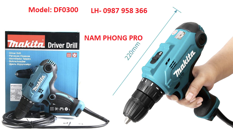 Máy khoan và vặn vít makita df0300