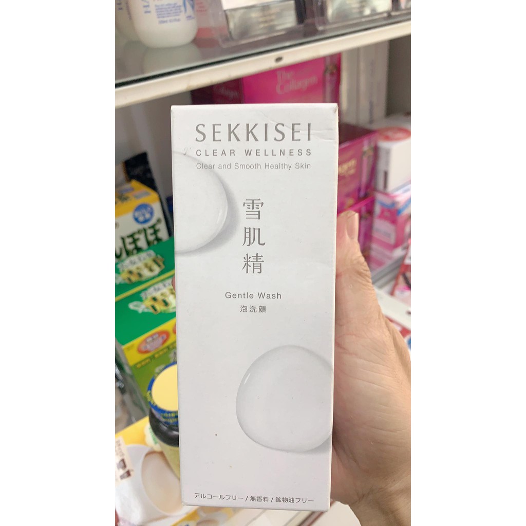 SỮA RỬA MẶT TẠO BỌT - SEKKISEI CLEAR WELLNESS GENTLE WASH - FREE TYPE