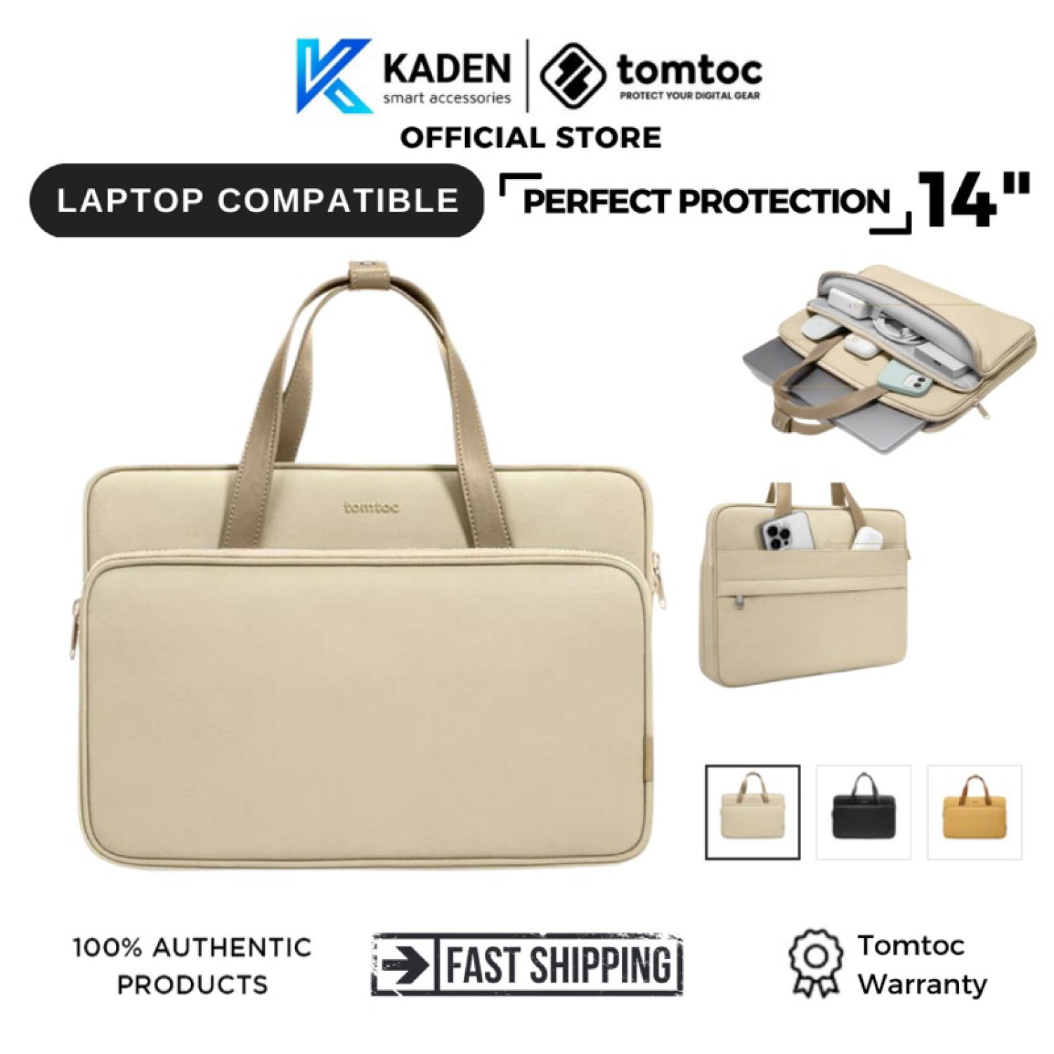 Túi Đeo Chéo Tomtoc USA Premium Shoulder Bag Dành Cho Macbook 13/14inch - H22- Hàng Chính Hãng