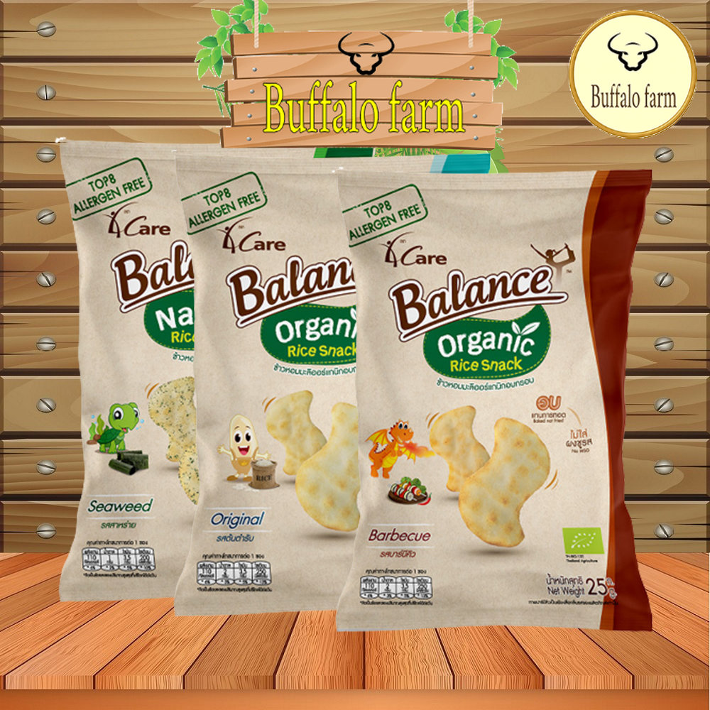 Bánh snack gạo hữu cơ 4Care Balance 25g - Có 3 hương vị chọn lựa