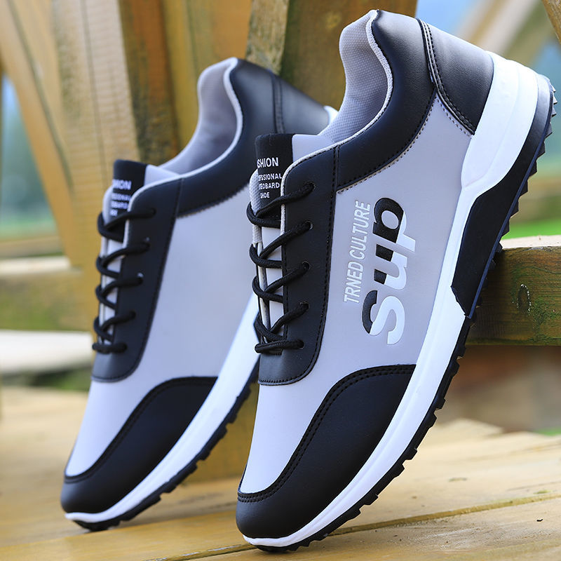 ViVi shoes store 【Free Shipping Miễn phí vận chuyển】Giày nam 2023 mới da không thấm nước thể thao giải trí giày mềm chống trượt giày làm việc