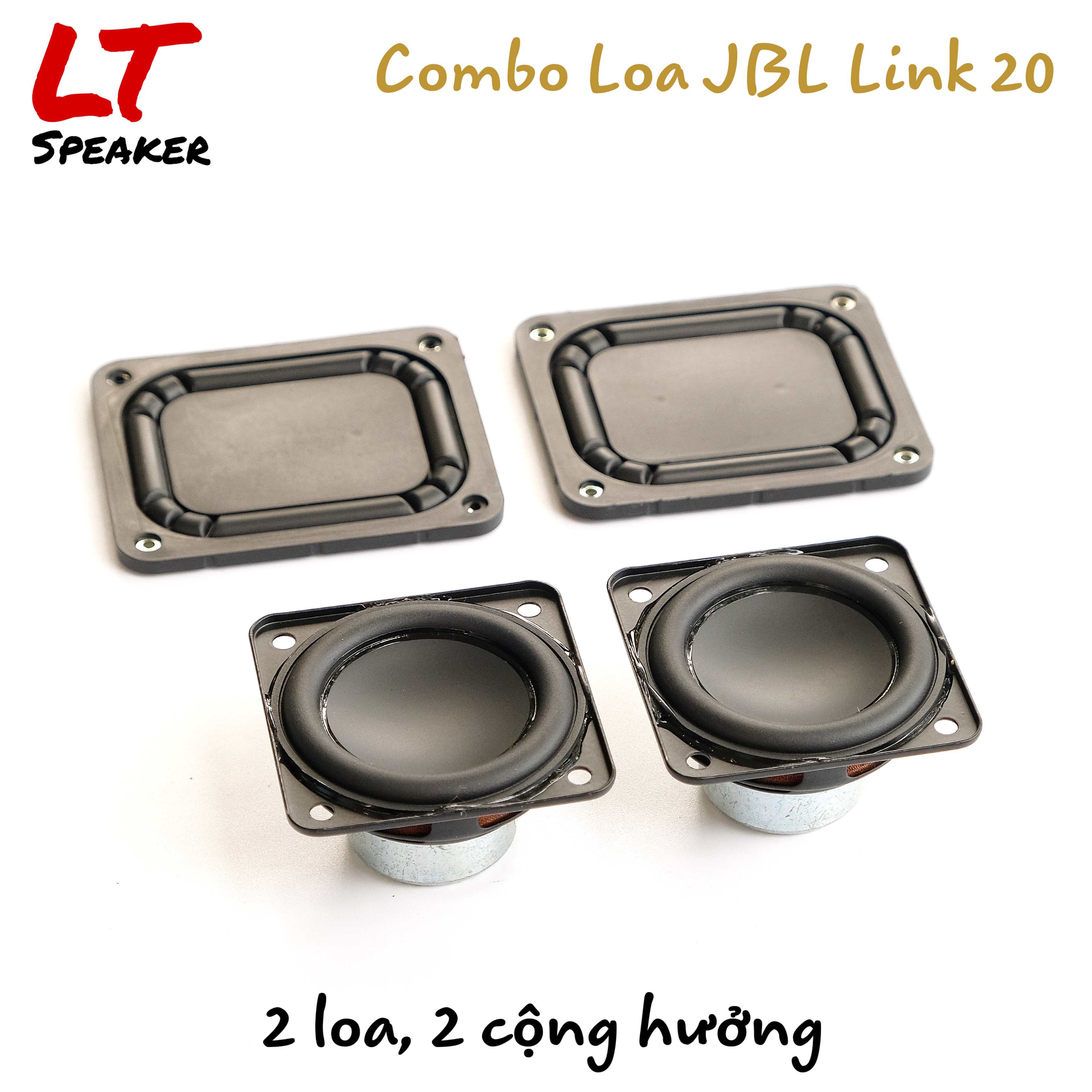 Combo loa toàn dải jbl link 20 - 2 loa toàn dải 2inch, 2 cộng hưởng 70x58mm