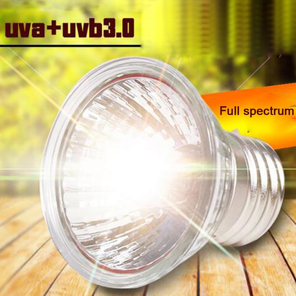 2 cáigói 255075W UVA UVB 3.0 bò sát đèn rùa rùa Basking UV bóng đèn sưởi