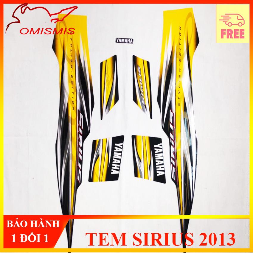 Bộ tem 3 lớp mẫu zin cho sirius đời 2013-màu vàng