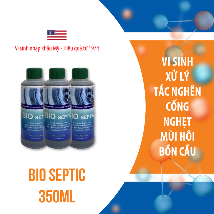 Vi sinh thông cống xử lý hầm cầu bể phốt tự hoại BIO SEPTIC Chai 350ml