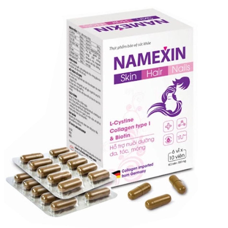Viên Uống Namexin Hỗ Trợ Làm Đẹp Da Nuôi Dưỡng Tóc Móng - Hộp 60 Viên