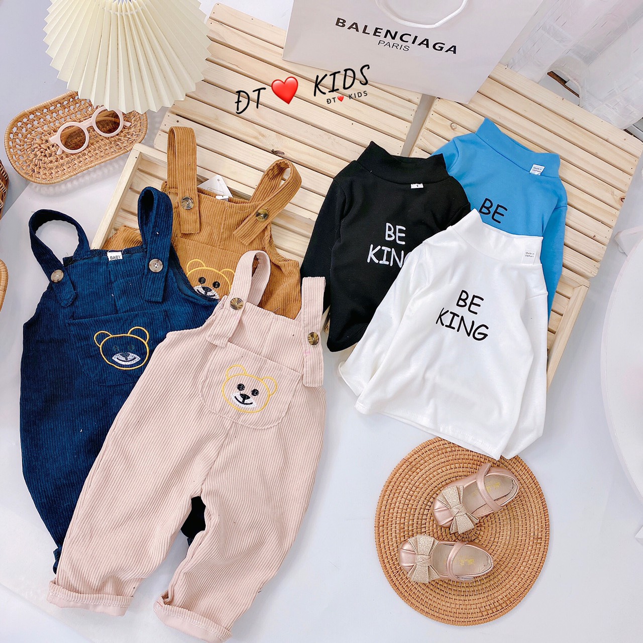 SET yếm kèm áo zip cực xinh cho bé