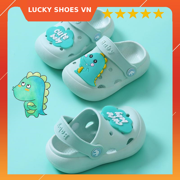 Giày dép trẻ em cho bé trai bé gái từ 1-6 tuổi [CUTE BAYBY] dép sục trẻ em hình thú ngộ nghĩnh đi siêu êm LUCKY SHOES VN - H000006CUTE