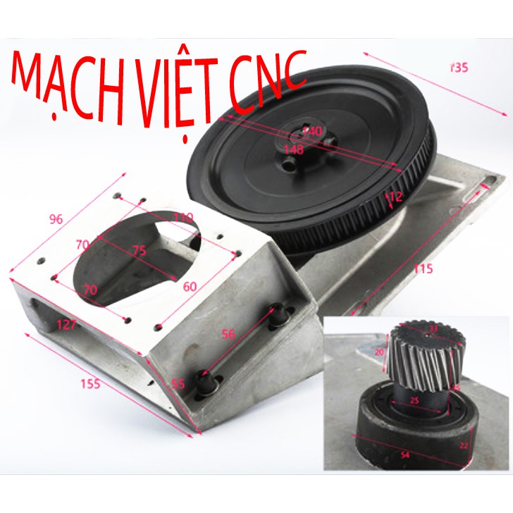 Hộp số giảm tốc Gang Pulley