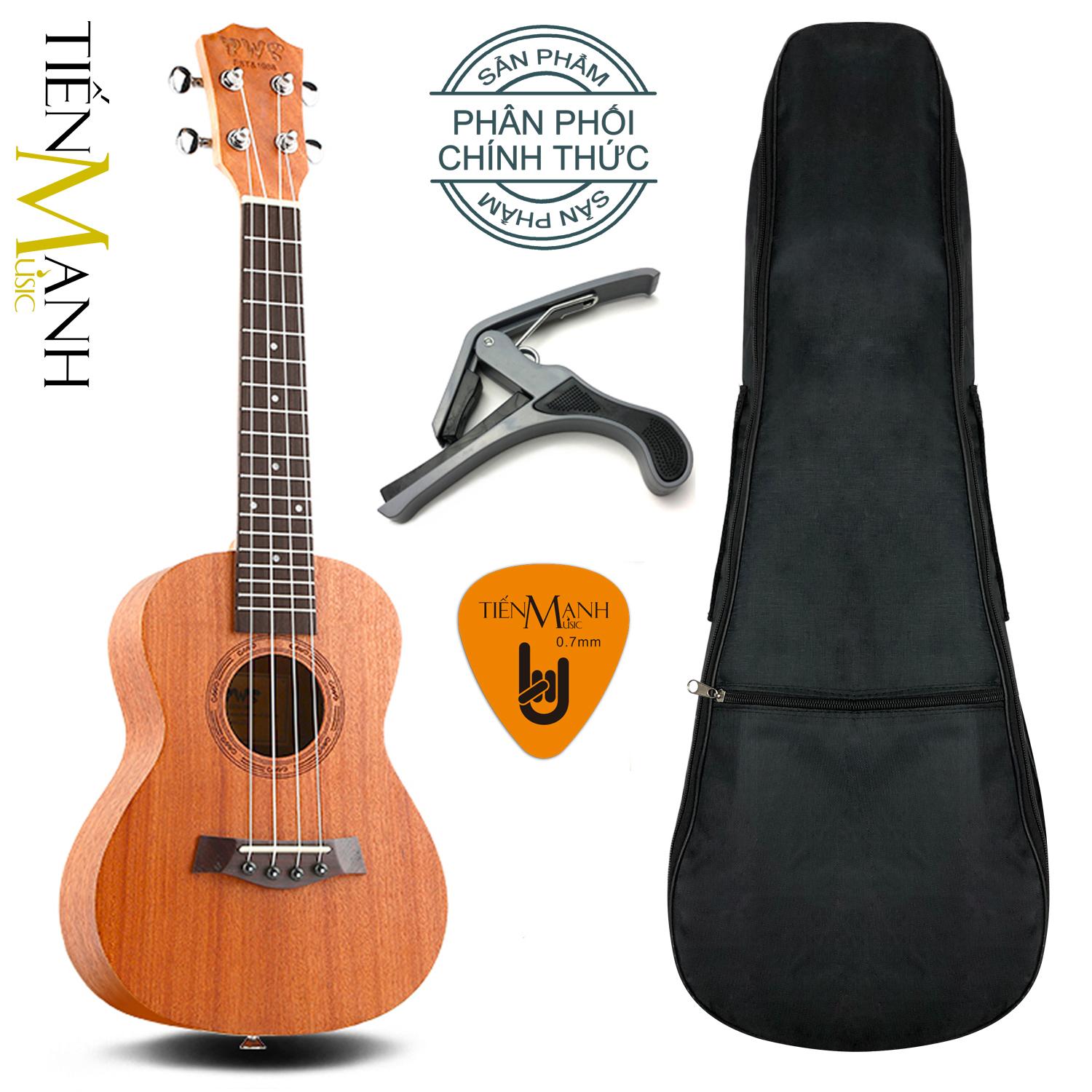 BWS Tenor Ukulele Mahogany B-01 26 inch Uke (26 ) with Bag, Capo, Pick