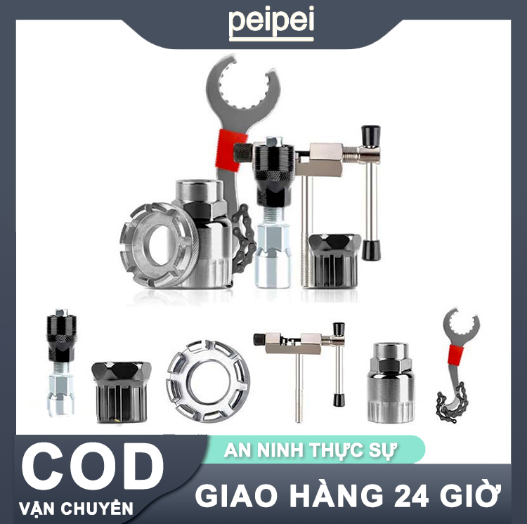 Bộ dụng cụ sửa chữa xe đạp Nhông xích xe đạp Dụng cụ tháo bánh xe đạp Cờ lê xe đạp,Bộ dụng cụ sửa chữa xe đạp đa chức