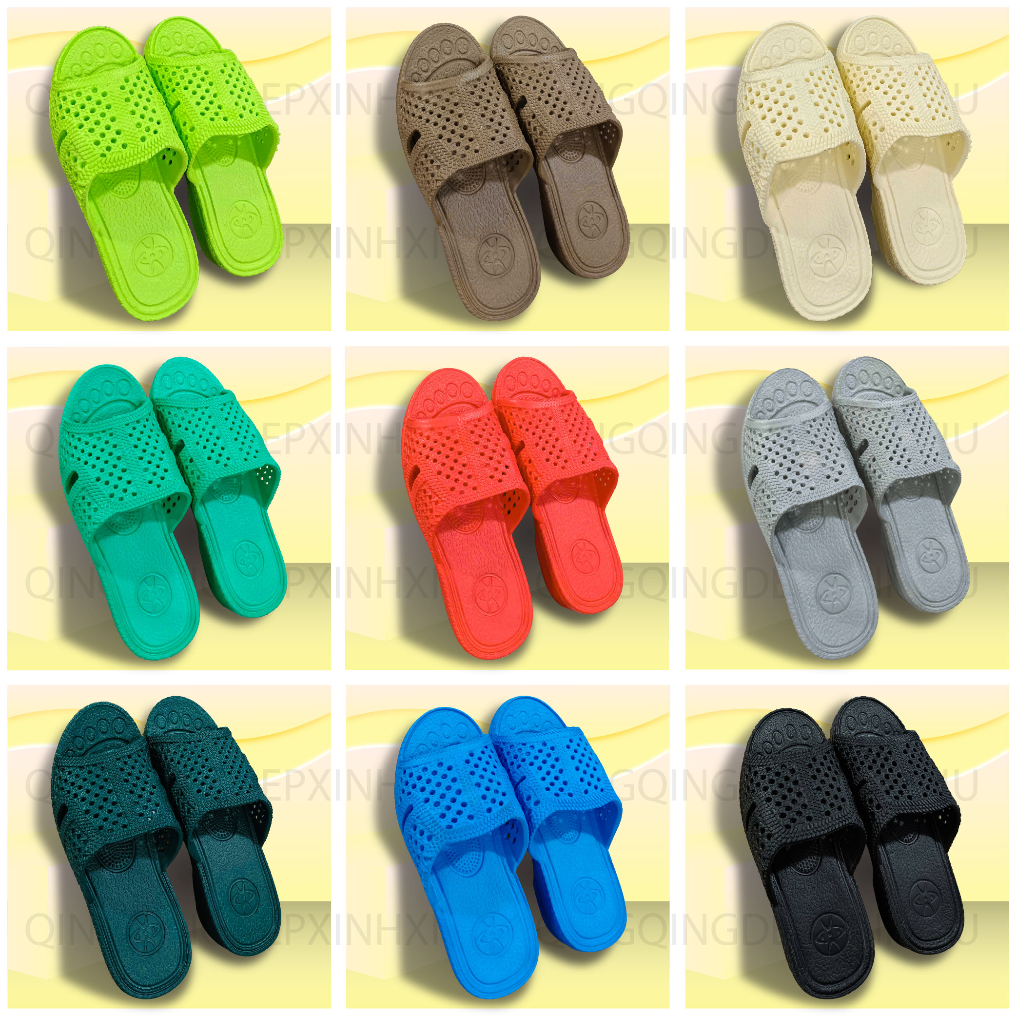 Dép tổ ong QingQing (Size 36-43) Nhựa EVA Siêu Nhẹ Đế Dày 3cm Form Chuẩn