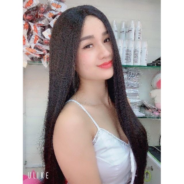 Tóc giả nữ đẹp 🥰FREESHIP🥰 -Tóc giả nguyên đầu hai mái thẳng