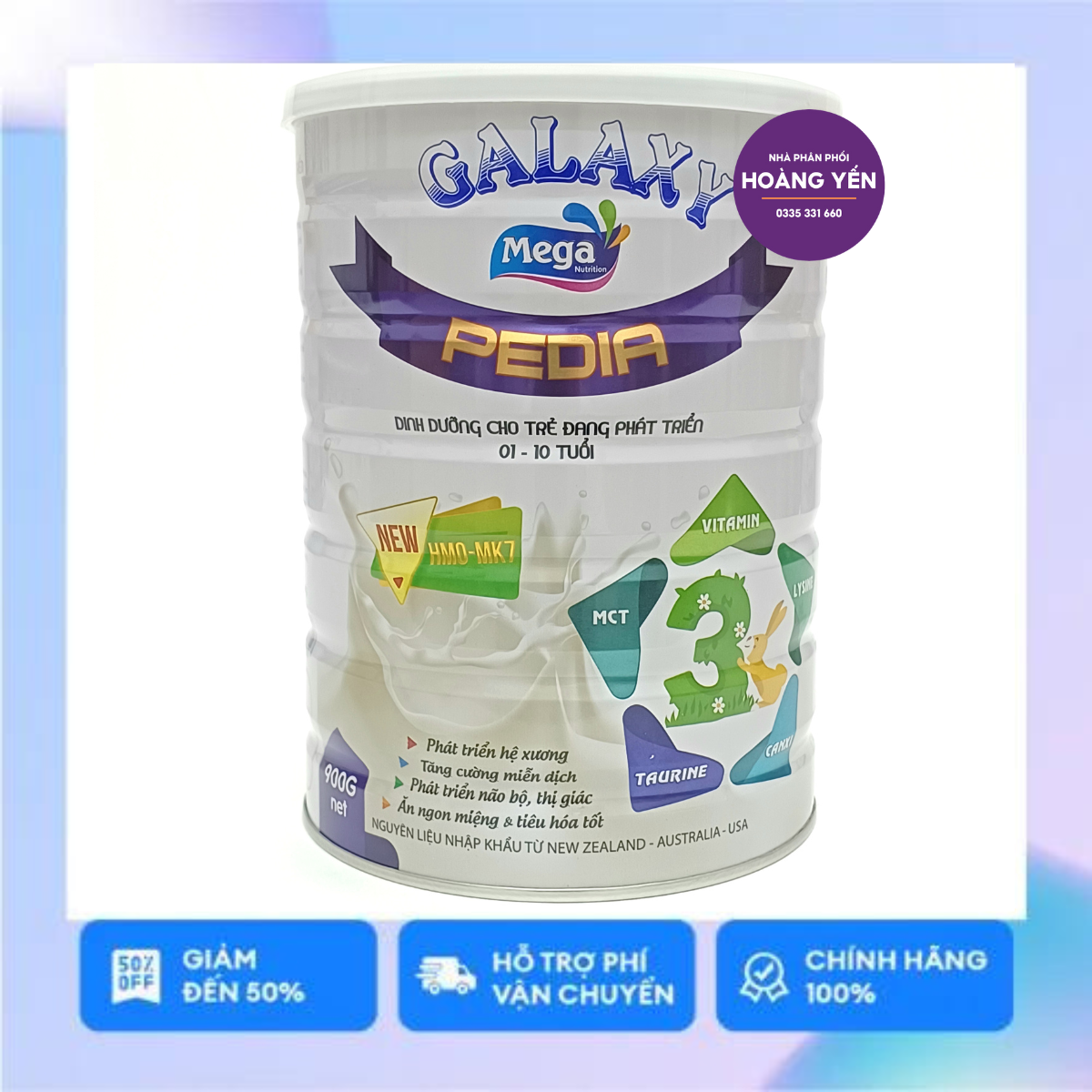Sữa bột cho trẻ biếng ăn Mega Nutrition pedia lon 900g