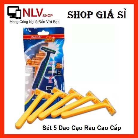 [HCM]Set 5 CÂY DAO CẠO RÂU 2 LƯỠI hàng xịn