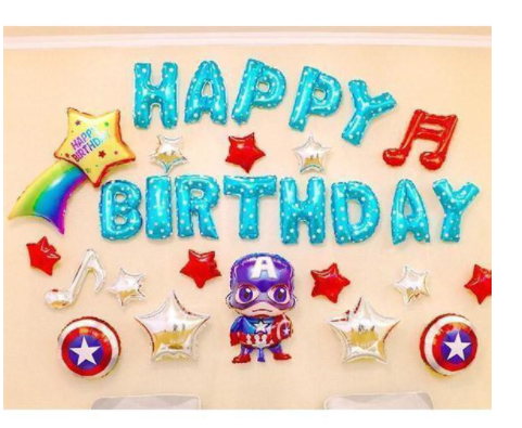 Set bóng sinh nhật Captain America