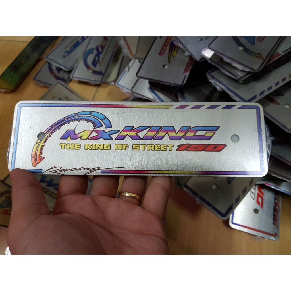 Bảng tên inox Mxking - Khung bảng tên trước Mx king 150 - caoducracing