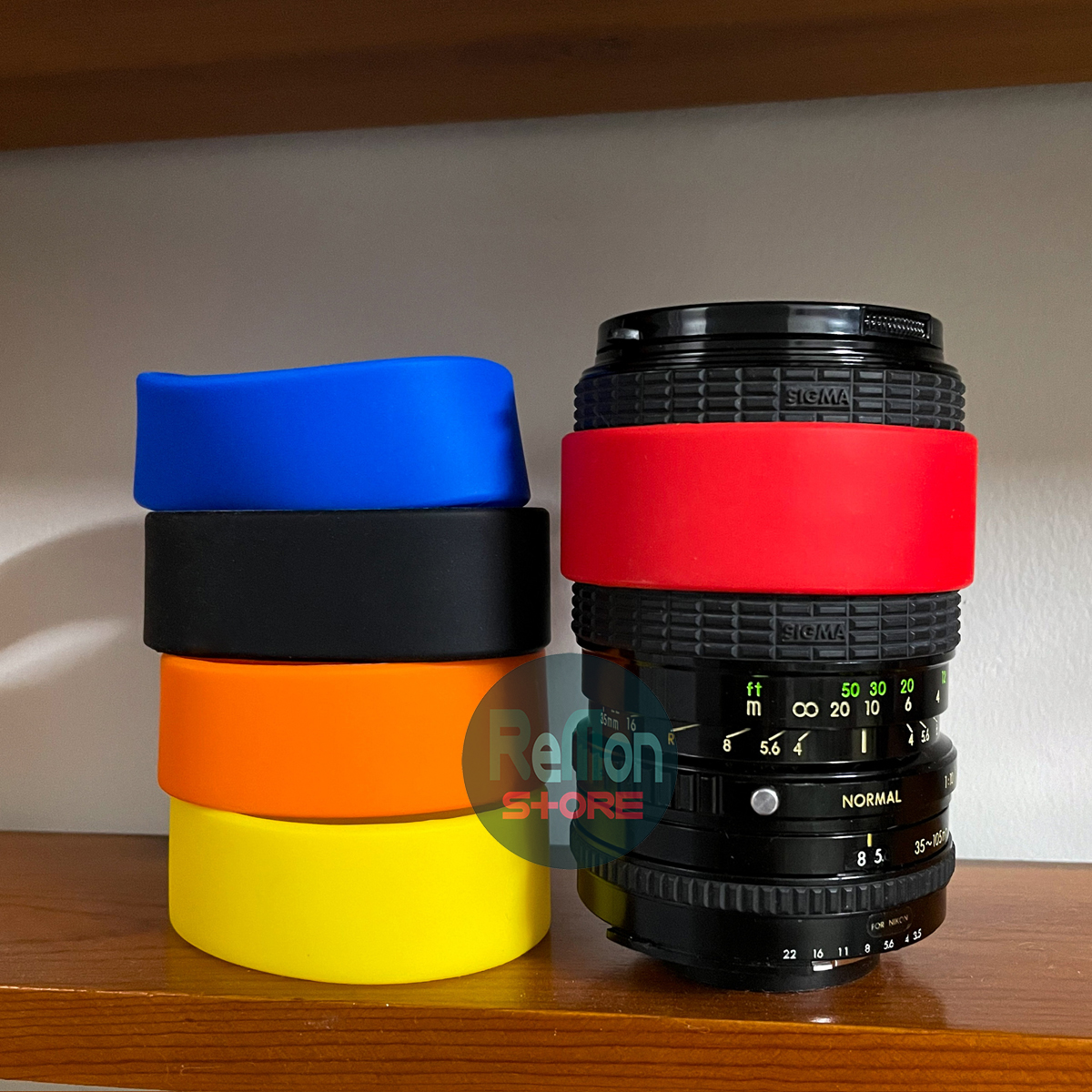 (Free size) Vòng cao su ống kính và đầu đèn flash bản lớn 25mm (chọn màu) chống tuột lens rơ vòng zoom focus cho lens