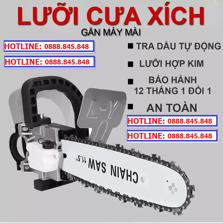 Lưỡi cưa xích, lam xích cưa gắn máy mài, loại 1