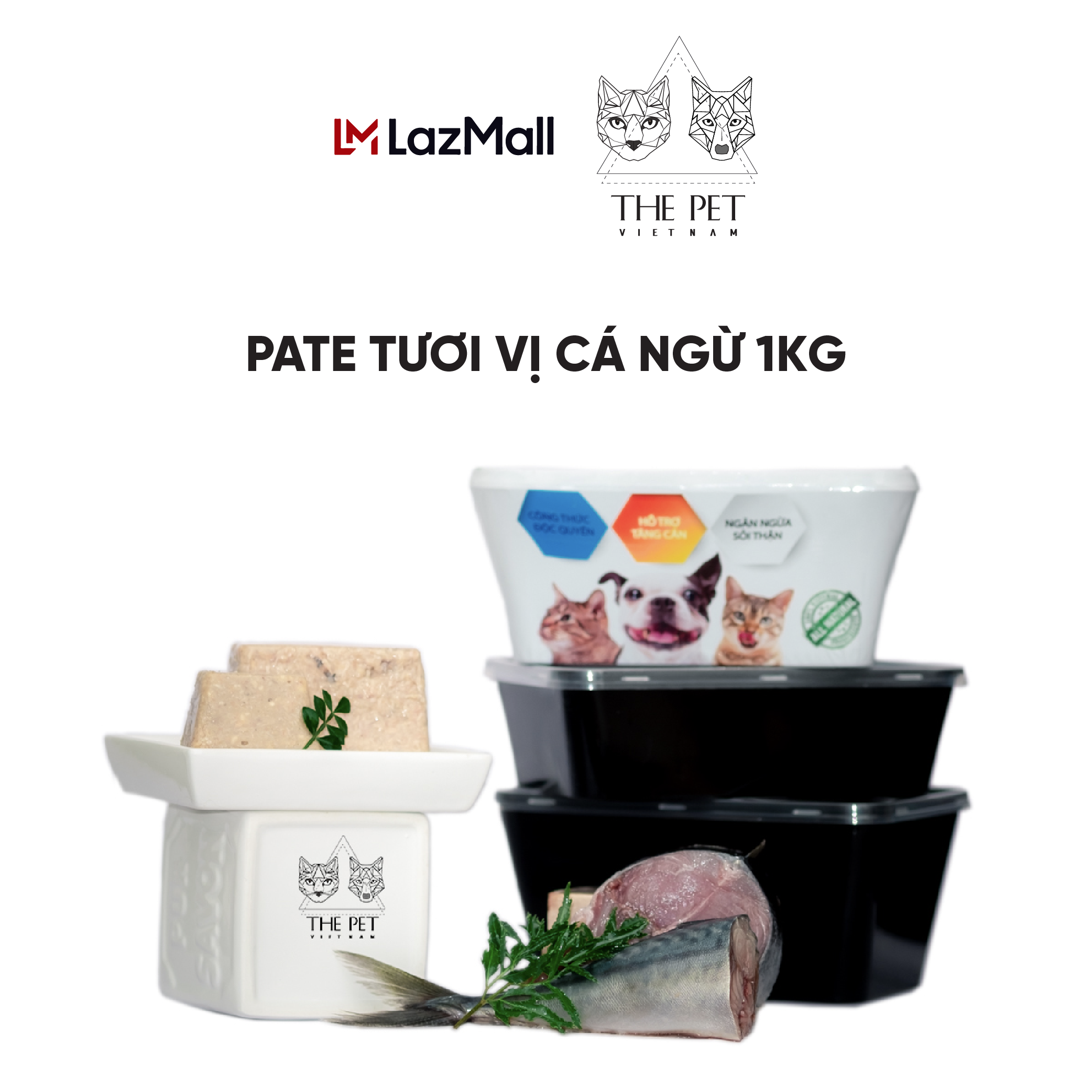 Pate tươi vị cá ngừ thepetvn - thức ăn tươi cho chó mèo - 1kg