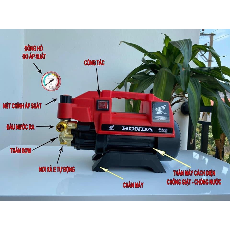 Máy rửa xe honda nhập khẩu 3500w có chỉnh áp