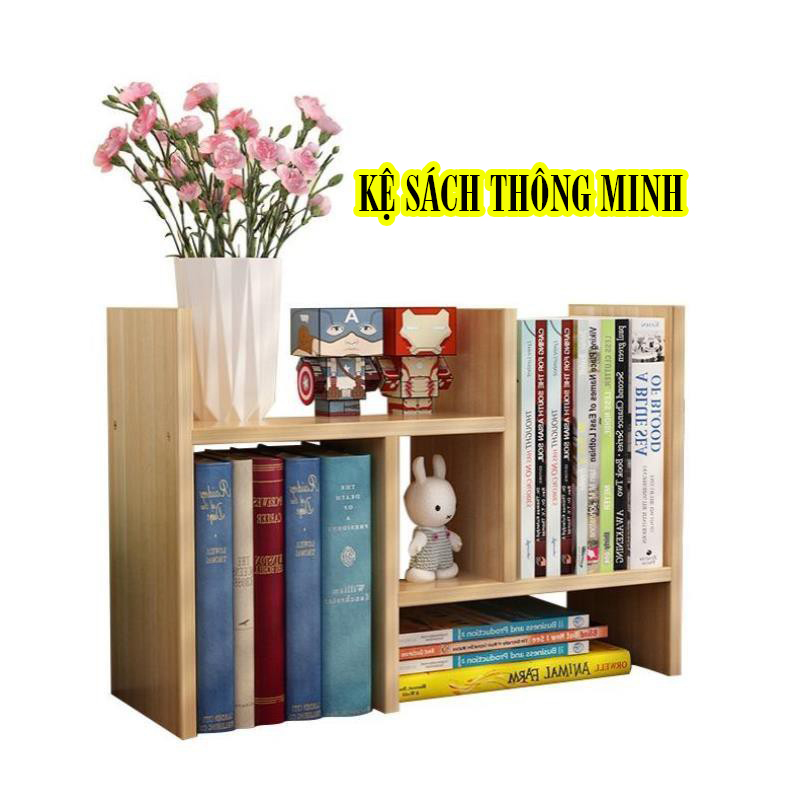 Kệ sách thông minh để bàn siêu tiện ích - Gỗ MDF chống ẩm - Dày 18mm