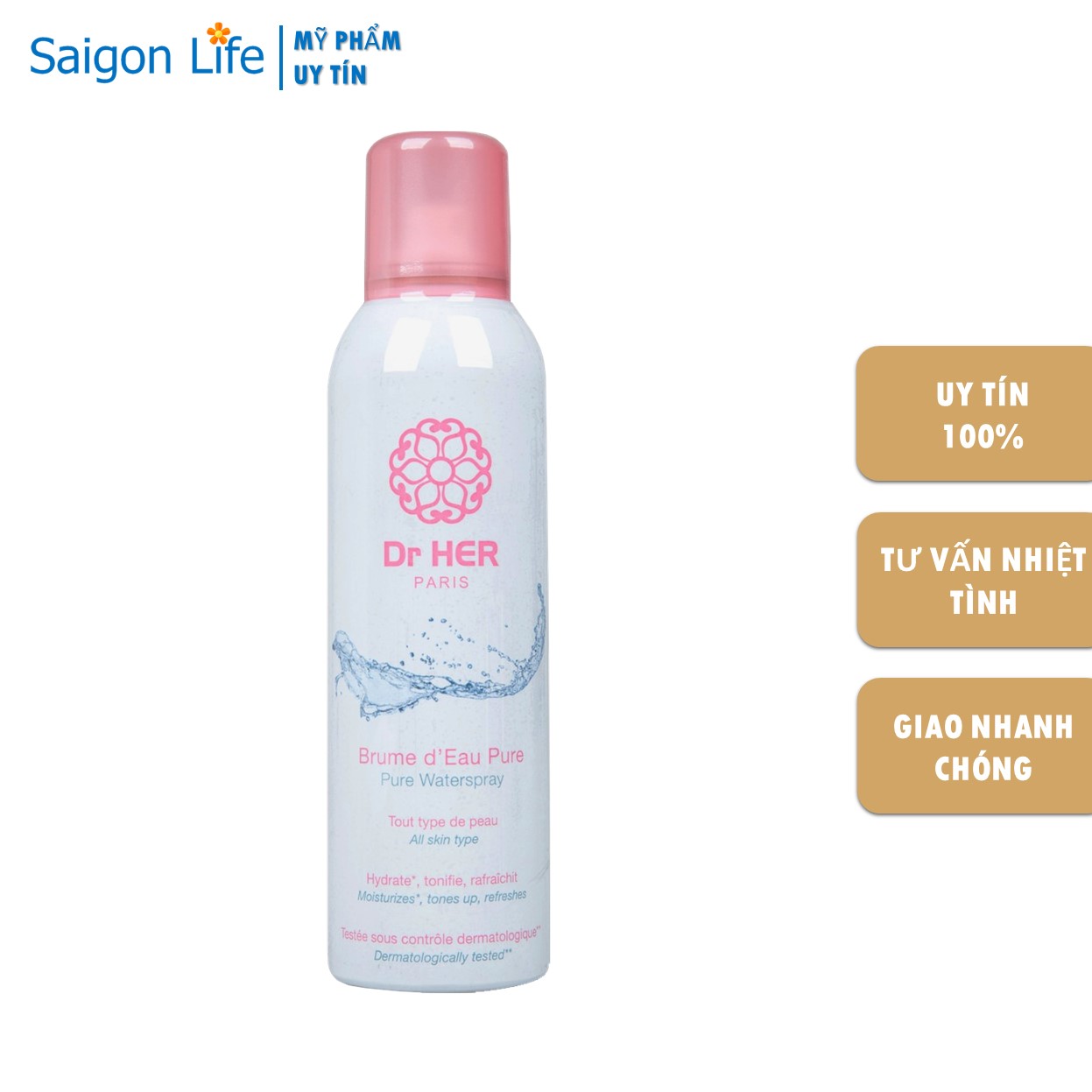 Xịt khoáng cấp ẩm dr her paris 150ml