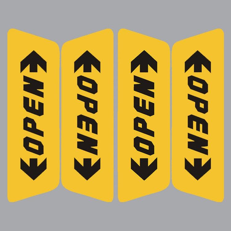 Combo 4 miếng tem dán phản quang mở cửa xe open-tem open