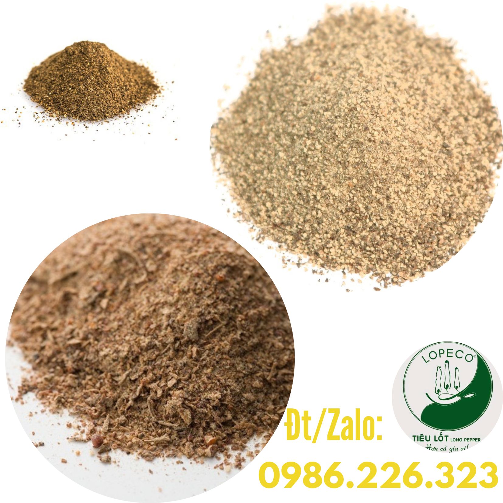 Tiêu lốt khô xay nhuyễn - tiêu lốp khô xay nhuyễn lopeco loại hảo hạng túi 1kg.