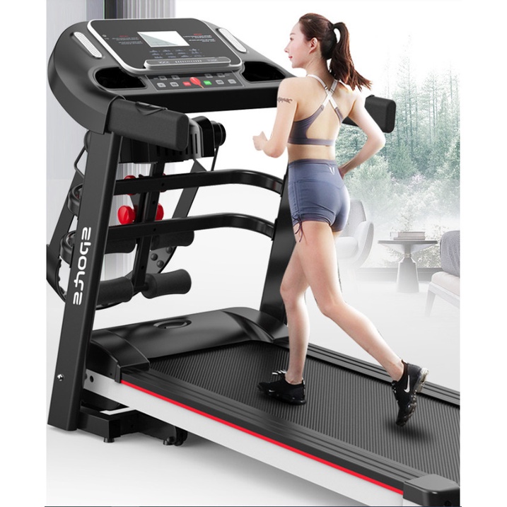 Máy chạy bộ, Máy tập thể dục tại nhà, Máy chạy bộ điện đa năng SPORT A7 tích hợp máy rung, gập bụng