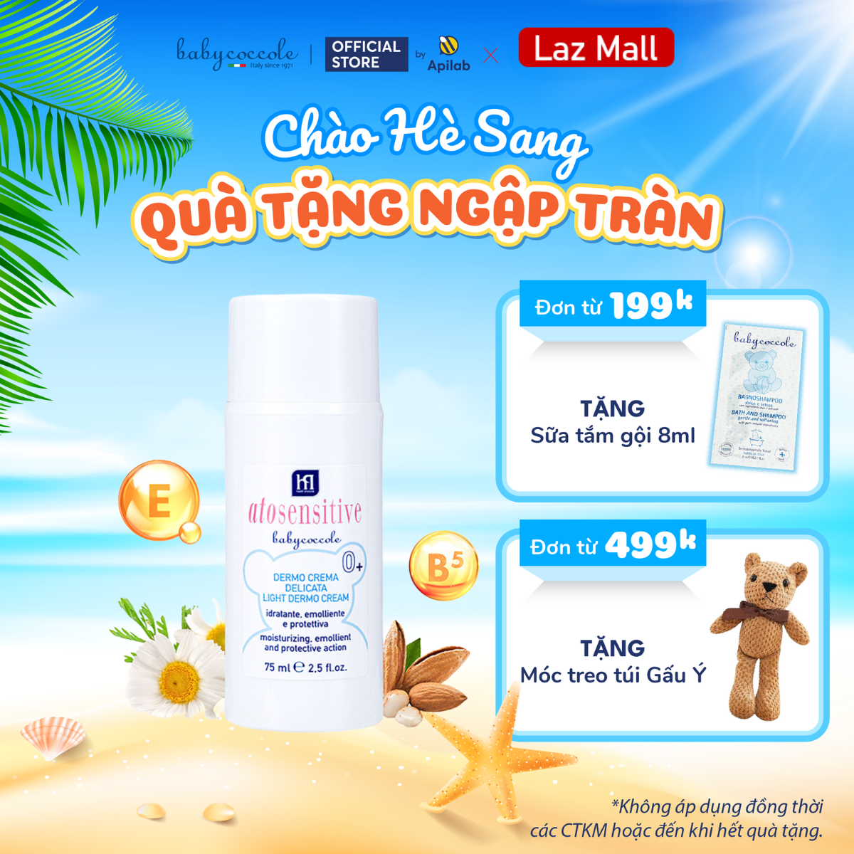 Kem dưỡng da chuyên biệt cho bé da chàm sữa & da nhạy cảm Babycoccole 0M+ 75ml
