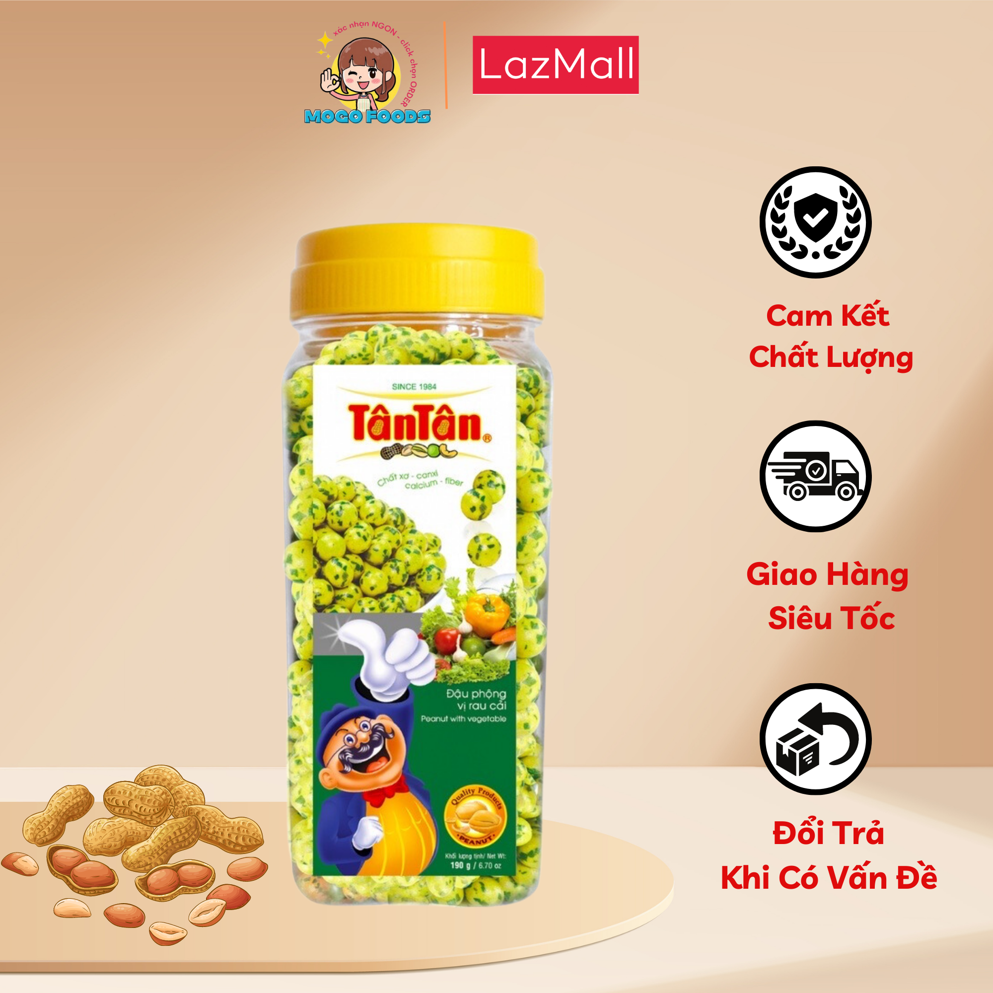 Đậu phộng tân tân vị rau cải 190g