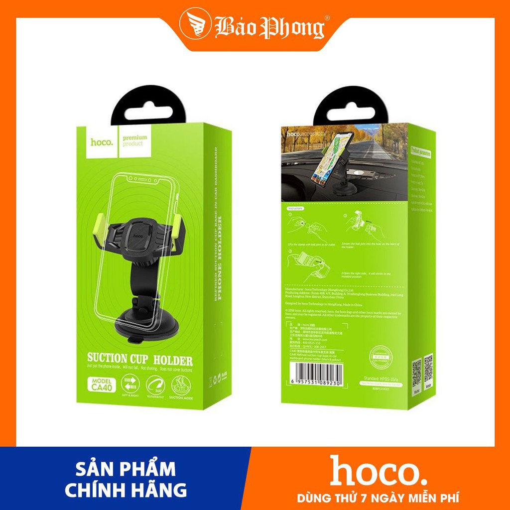 Kẹp điện thoại trên xe hơi hoco ca40