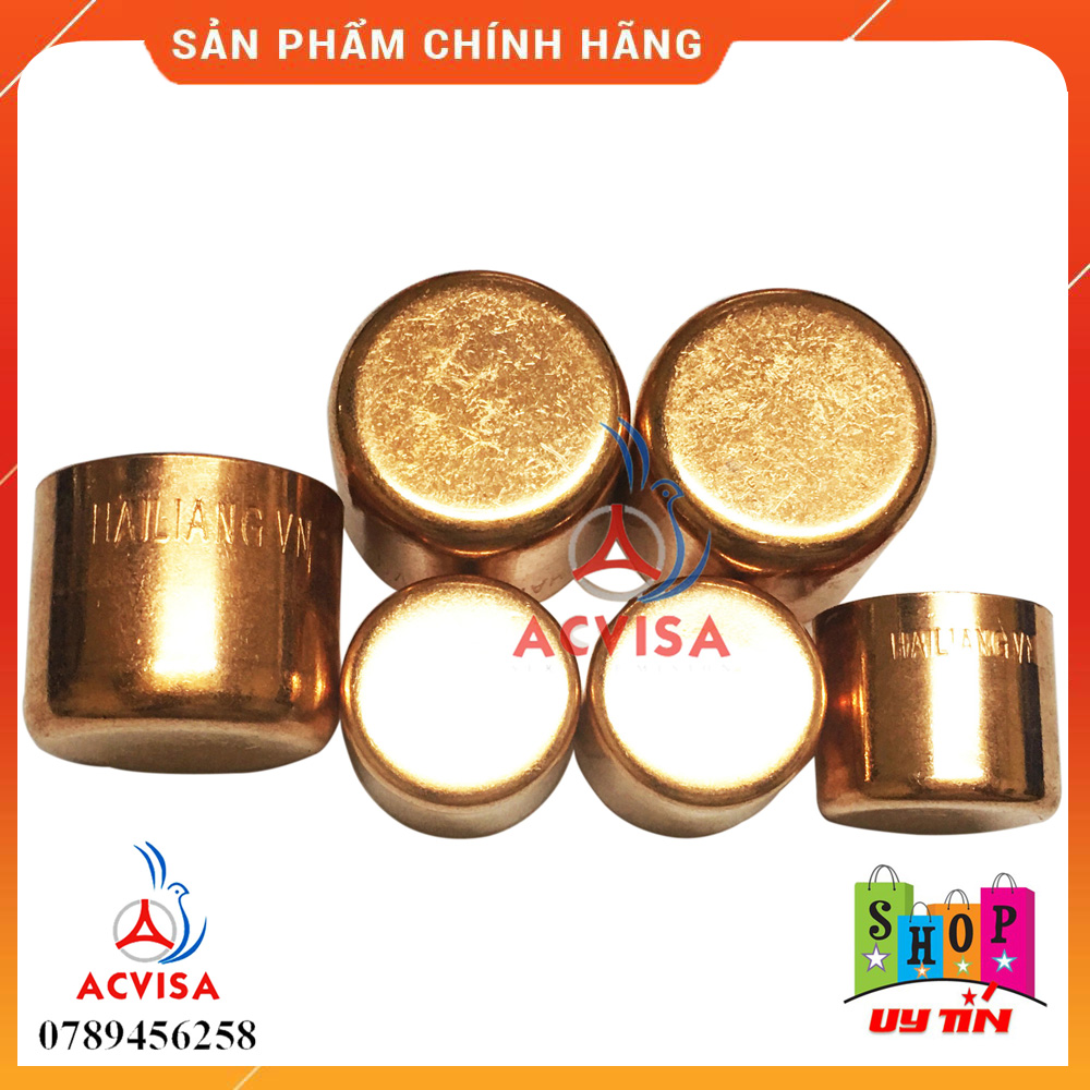 Com bo 10 cái đầu bịt đồng ø6; 10ø; 12ø; 16ø; 19ø; 22ø