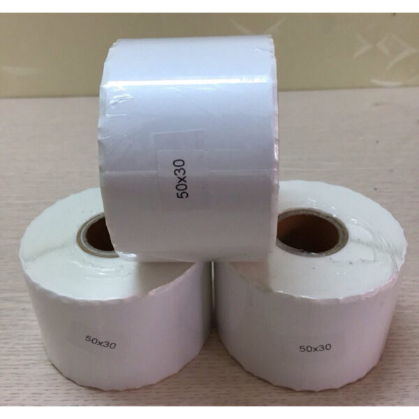 cuộn Giấy, tem, decal in mã vạch size 50x30 đơn chiếc