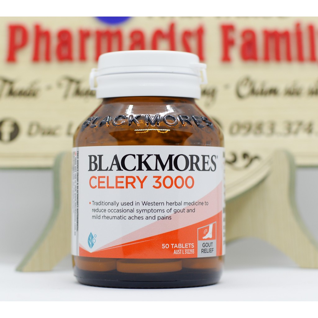 Viên uống hỗ trợ bệnh gout blackmores celery 3000mg - 50 viên - mẫu mới 2020