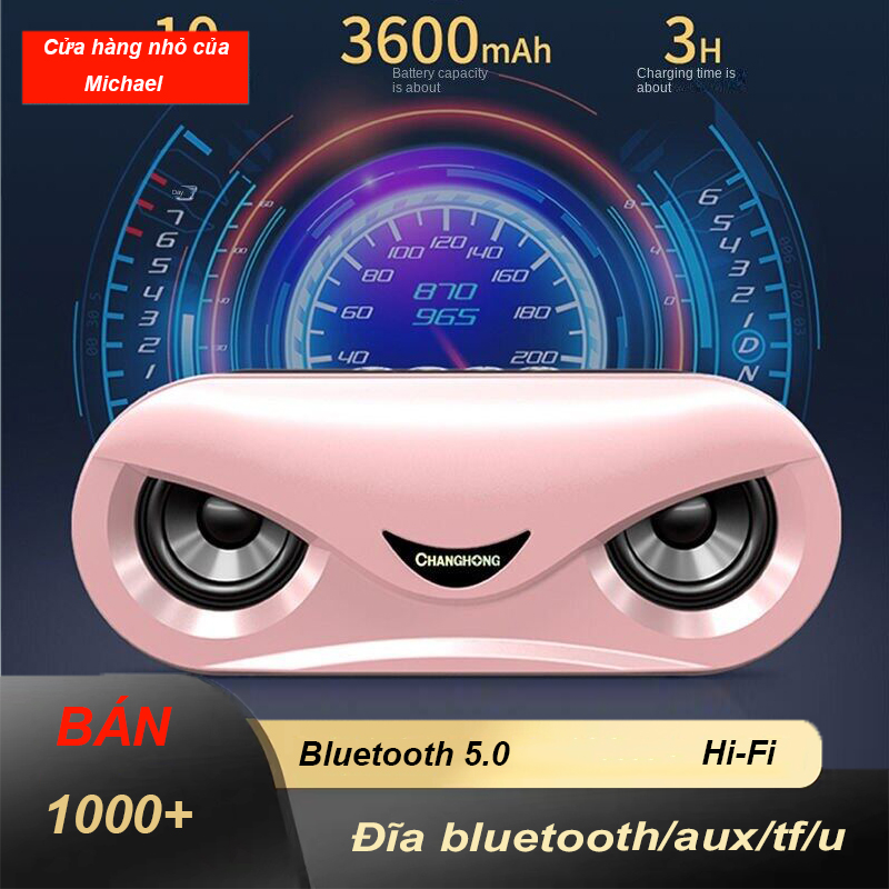 Loa bluetooth không dây AI thông minh lớn Volume Dual horn Plug in Bass Gun Home Di động Máy tính Audio di động